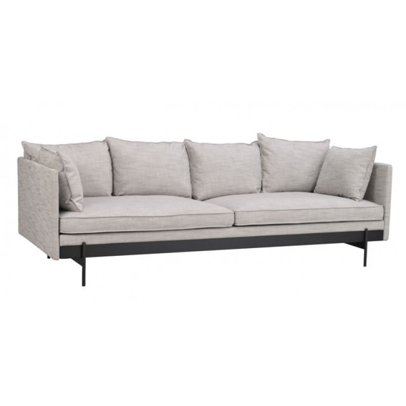 RO Shelton 3-Seater Sofa Grey/Black